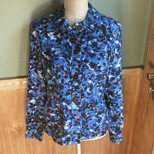 Charter Club blue floral  print jacket